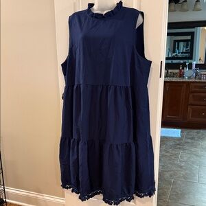 Elegant Navy Midi Dress